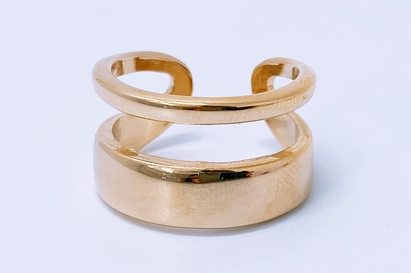 [Ozel] Elegant Glossy Brass Ring