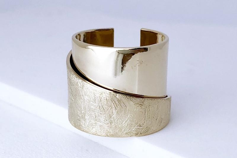 [Ozel] Curved BRASS Ring