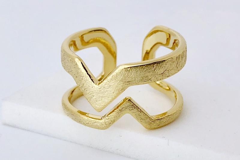 [Ozel] Curved BRASS Ring