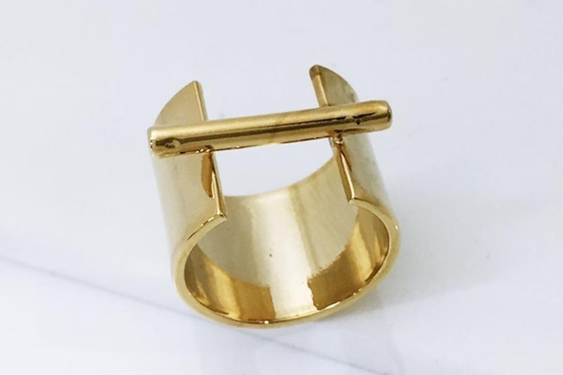 [Ozel] Layered Glossy Brass Ring