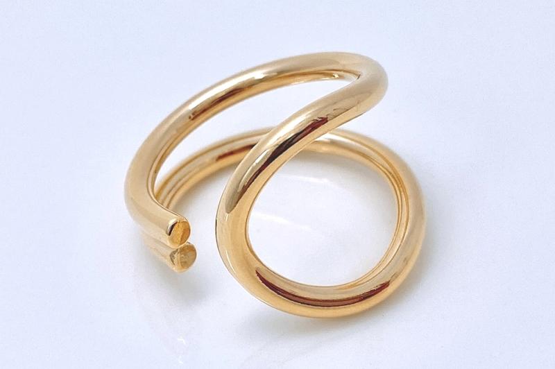 [Ozel] Girlfriend Gift Glossy Brass Ring