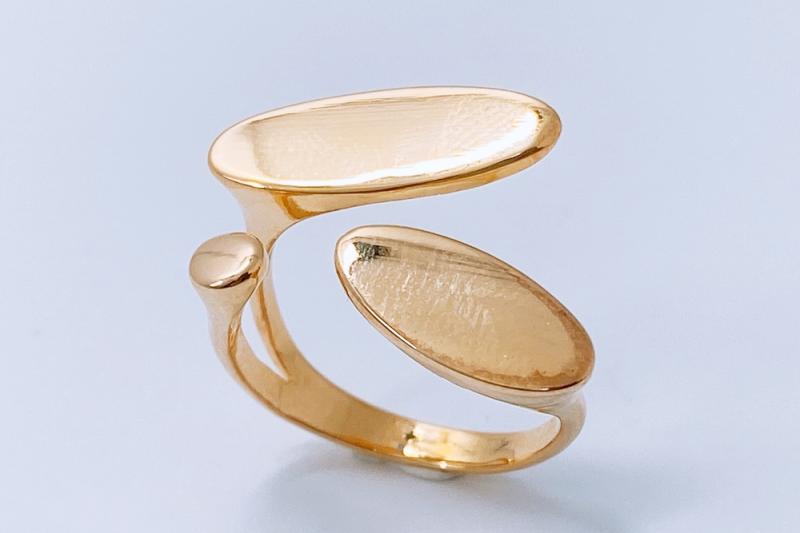 [Ozel] Layered Glossy Brass Rings