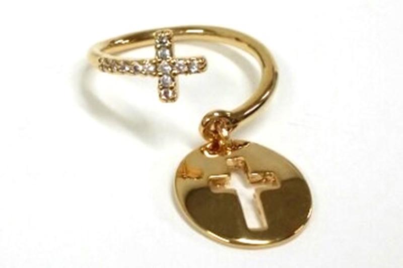 [Ozel] Feminine Glossy Brass Cubic Ring