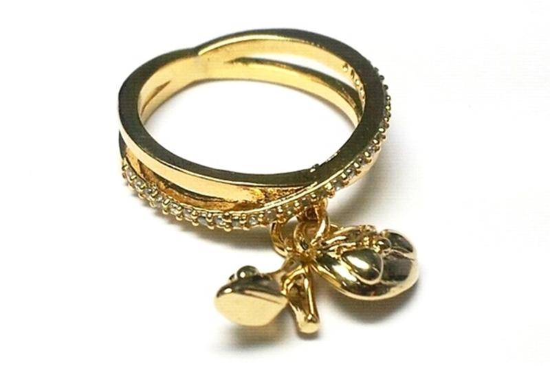 [Ozel] Luxurious Glossy Brass Cubic Ring