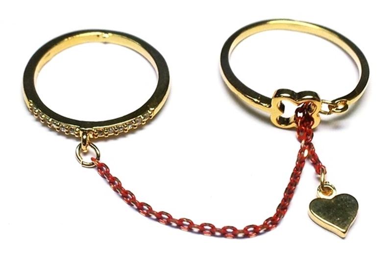 [Ozel] Feminine Glossy Brass Cubic Ring