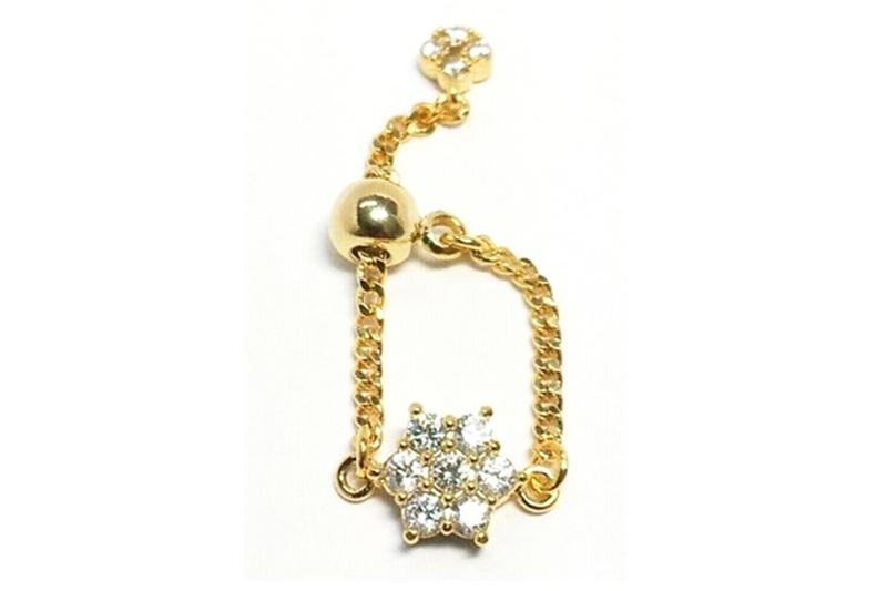 [Ozel] Statement Look Glossy Brass Cubic Ring
