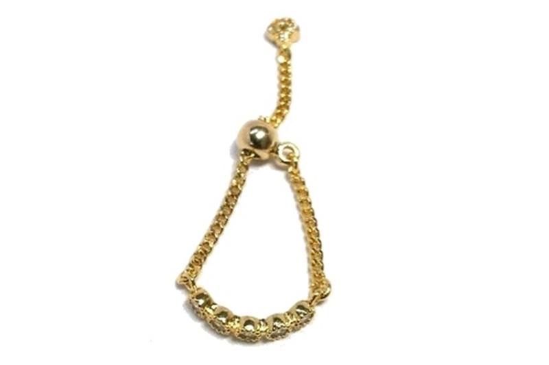 [Ozel] Casual Mood Glossy Brass Cubic Ring