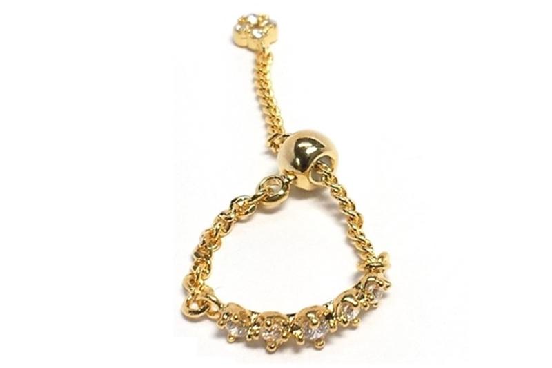 [Ozel] Daily Statement Glossy Brass Cubic Ring