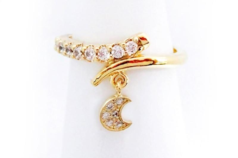[Ozel] Trendy Glossy Brass Cubic Ring