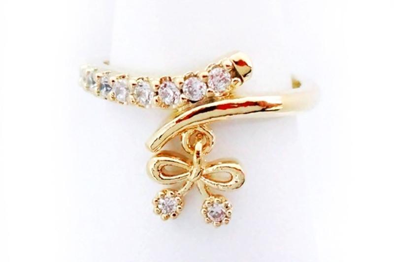 [Ozel] Sensual Glossy Brass Cubic Ring