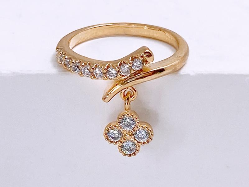 [Ozel] Romantic Mood Glossy Brass Cubic Ring