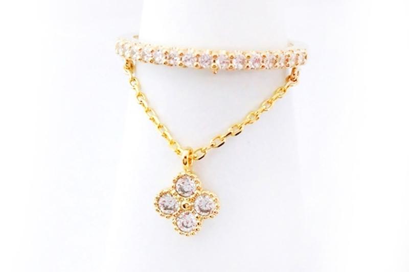 [Ozel] Casual Mood Glossy Brass Cubic Ring