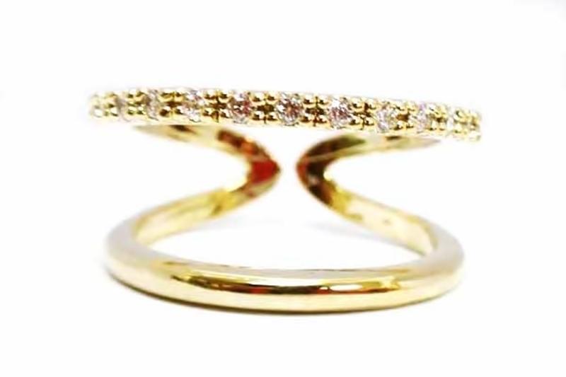 [Ozel] Modern Classic Glossy Brass Cubic Ring