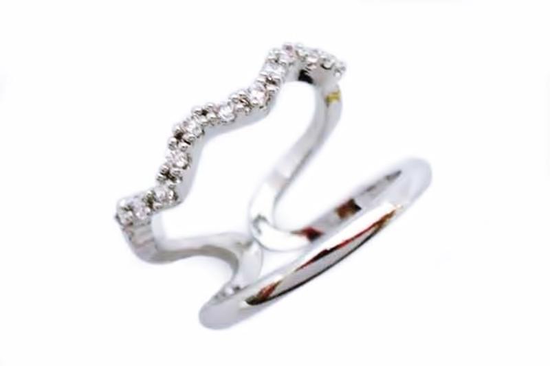 [Ozel] Trendy Glossy Brass Cubic Ring