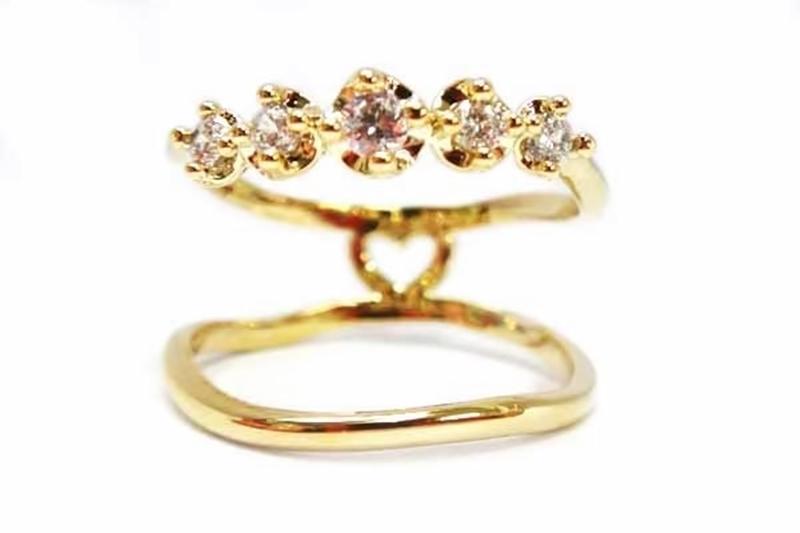 [Ozel] Unique Mood Glossy Brass Cubic Ring