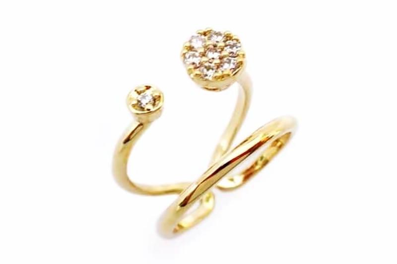 [Ozel] Sensational Glossy Brass Cubic Ring