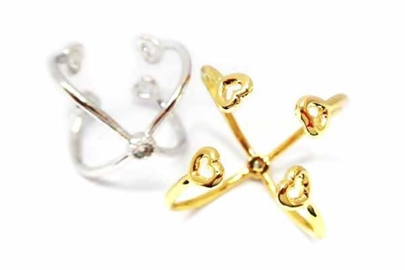 [Ozel] Elegant Glossy Brass Cubic Ring