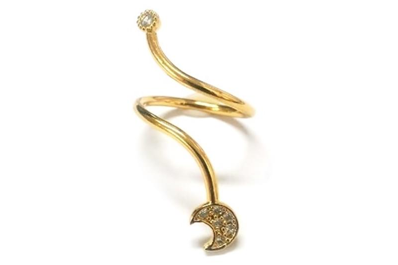 [Ozel] Stylish Glossy Wire Brass Cubic Ring