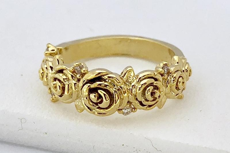 [Ozel] Trendy Glossy Brass Cubic Ring