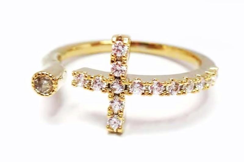 [Ozel] Casual Mood Glossy Brass Cubic Ring