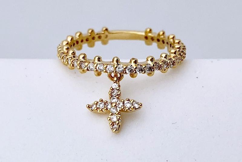 [Ozel] Unique Mood Glossy Brass Cubic Ring