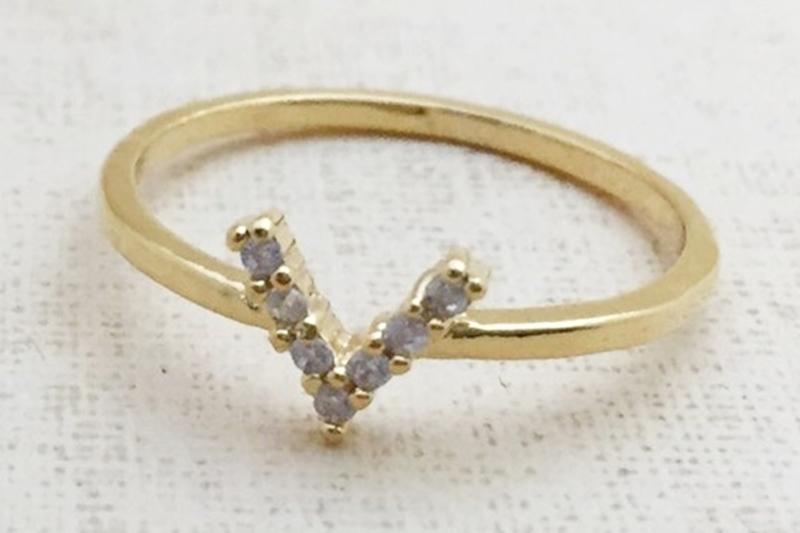 [Ozel] Trendy Glossy Brass Cubic Ring