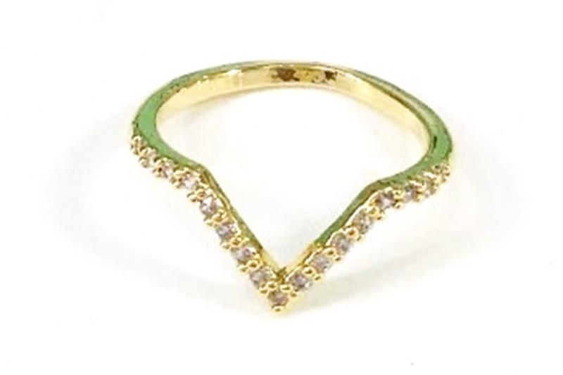 [Ozel] Trendy Glossy Brass Cubic Ring