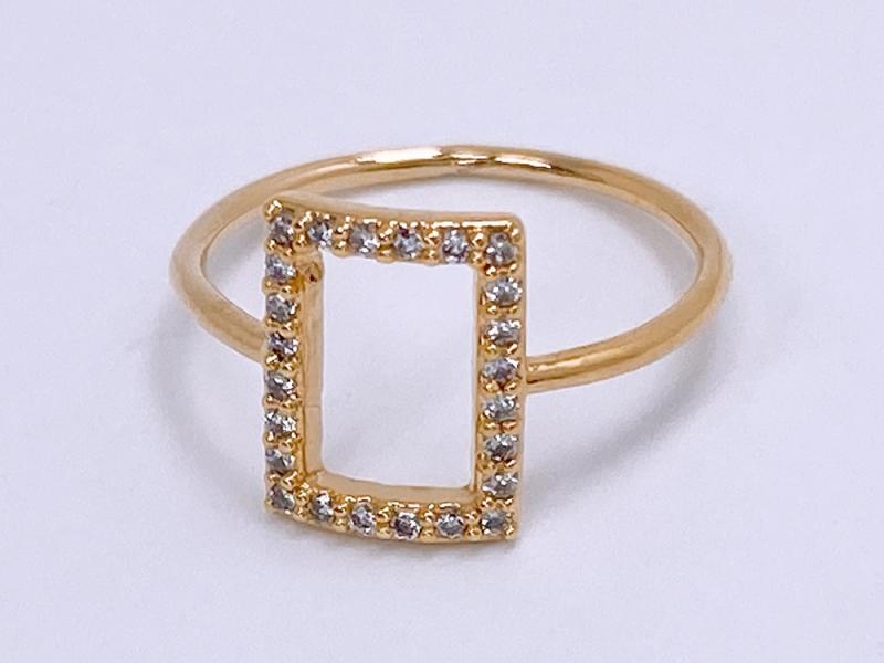 [오젤] 심플 미니멀 유광 신주 큐빅 반지