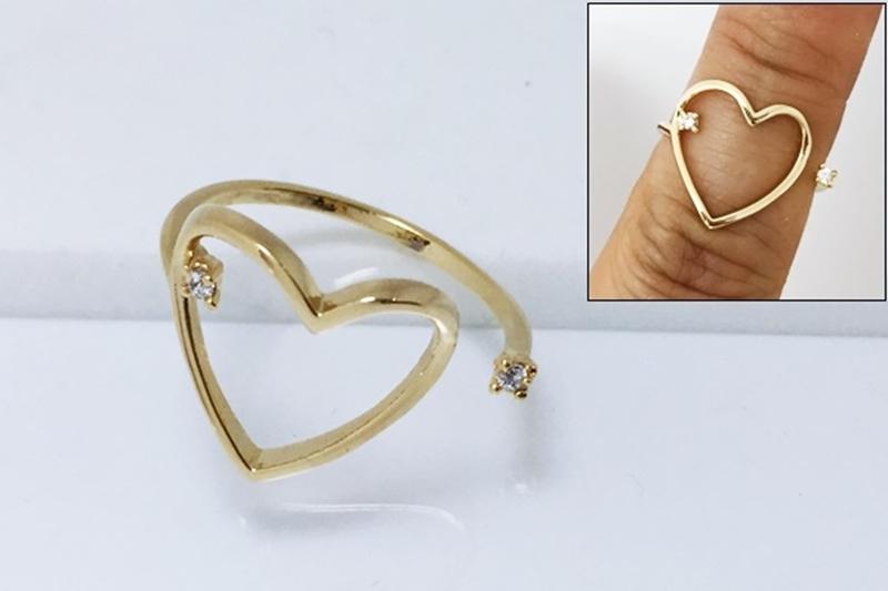 [Ozel] Wedding Guest Look Glossy Brass Cubic Ring