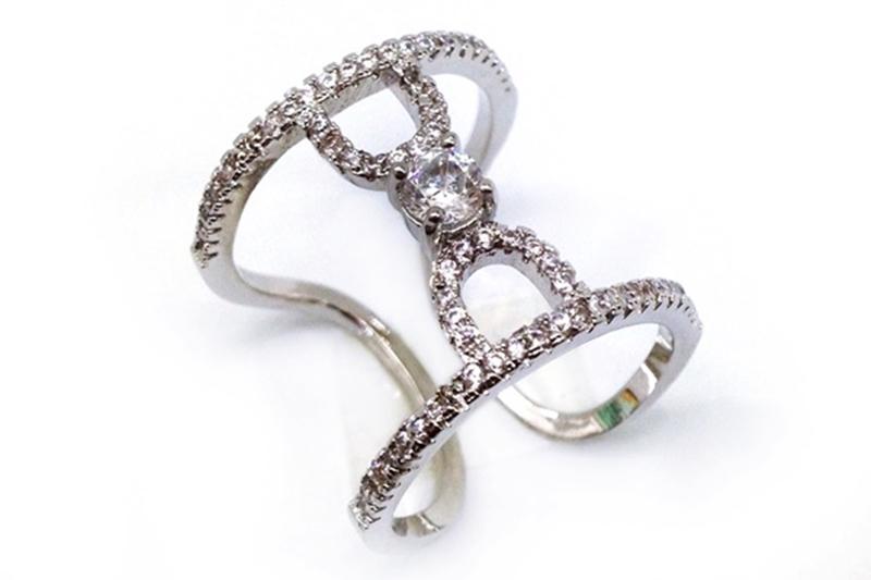 [Ozel] Trendy Glossy Brass Cubic Ring