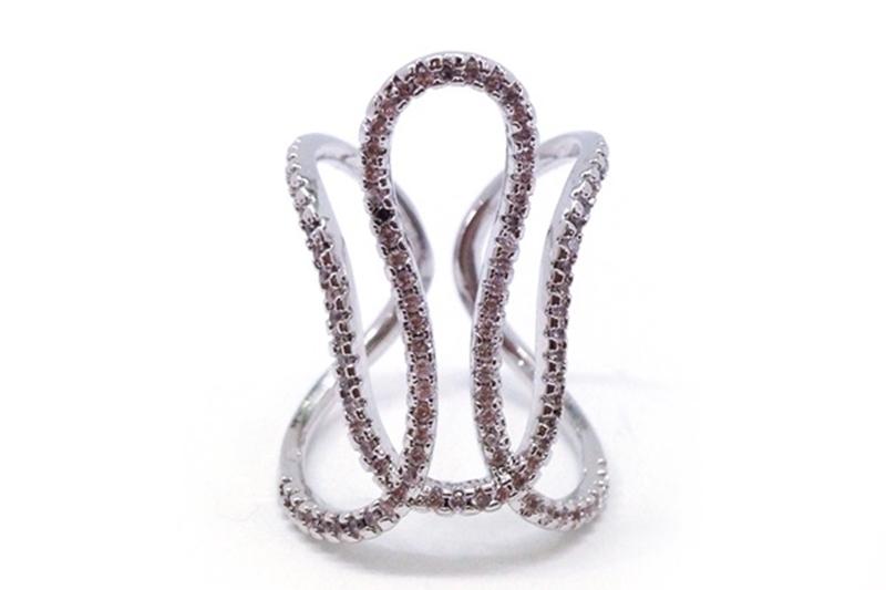 [Ozel] Layered Glossy Brass Cubic Ring