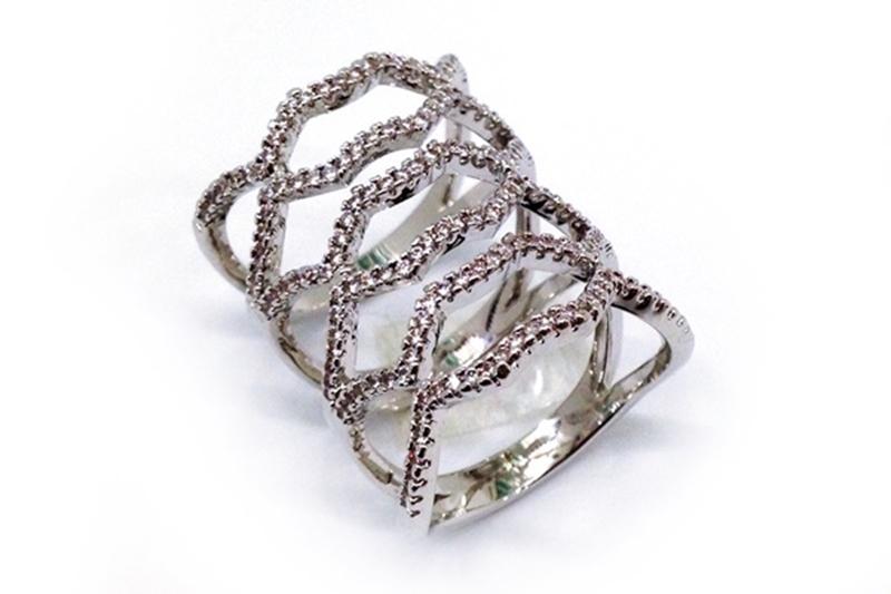 [Ozel] Trendy Glossy Brass Cubic Ring