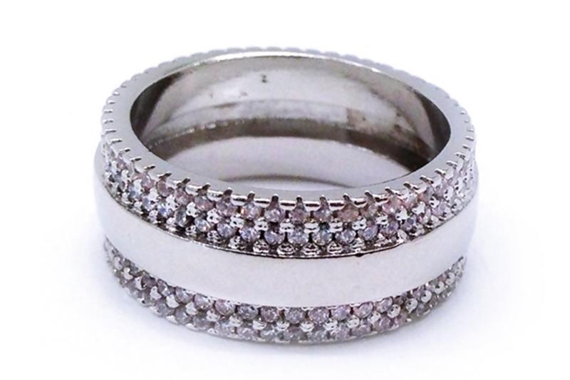 [Ozel] Trendy Glossy Brass Cubic Ring