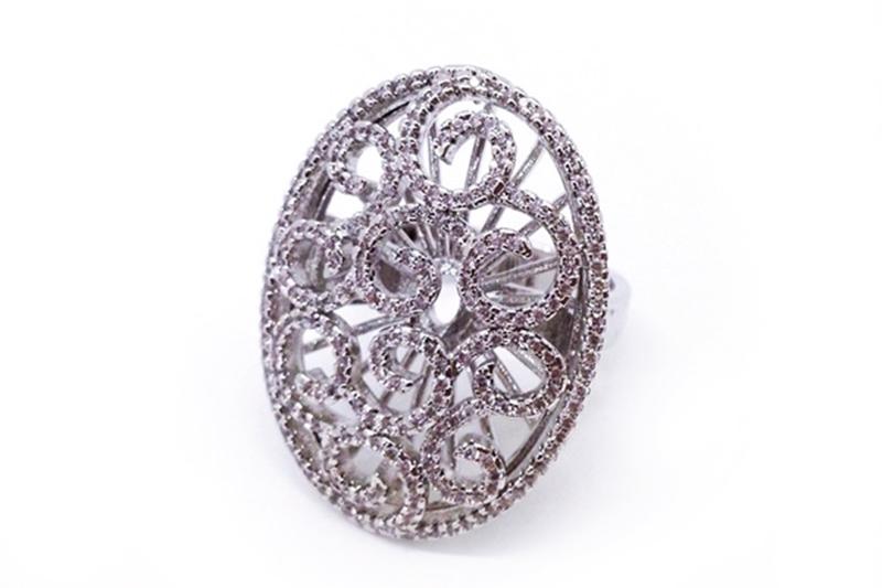 [Ozel] Chic Point Glossy Brass Cubic Ring