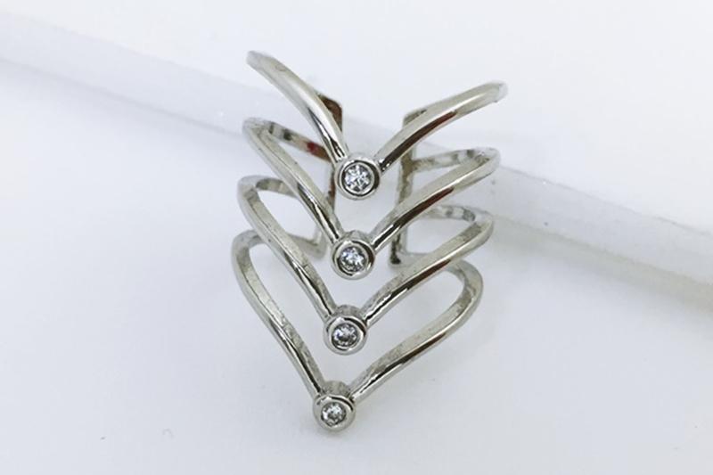 [Ozel] Casual Mood Glossy Brass Cubic Ring