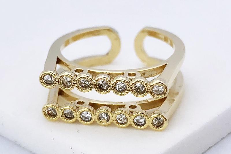 [Ozel] Casual Mood Glossy Brass Cubic Ring