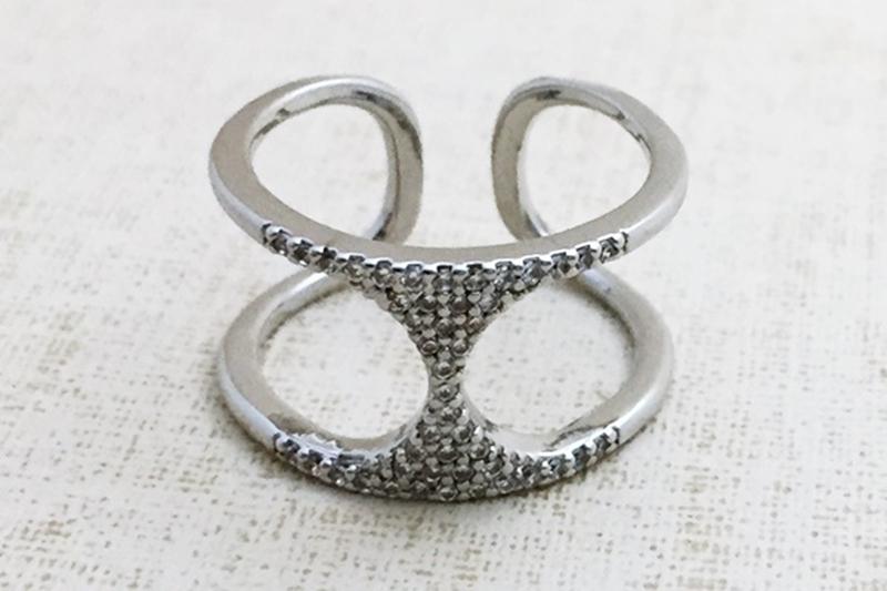 [Ozel] Delicate Fit Glossy Brass Cubic Ring