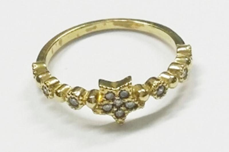 [Ozel] Casual Mood Glossy Brass Cubic Ring