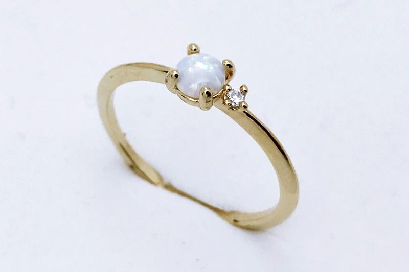 [Ozel] Glossy Brass Cubic Ring for Girlfriend Gift