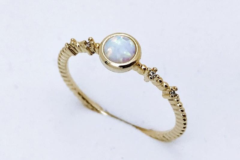 [Ozel] Glossy Brass Cubic Ring for Daily Accent