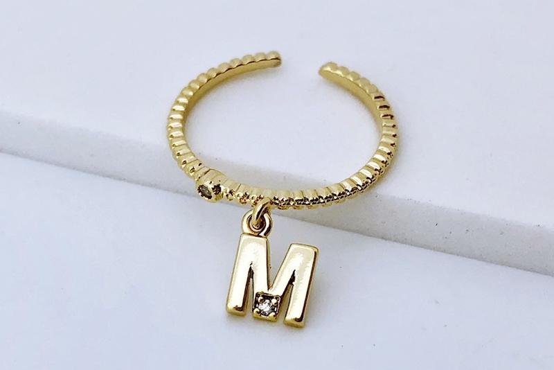 [Ozel] Layered Glossy Brass Cubic Ring