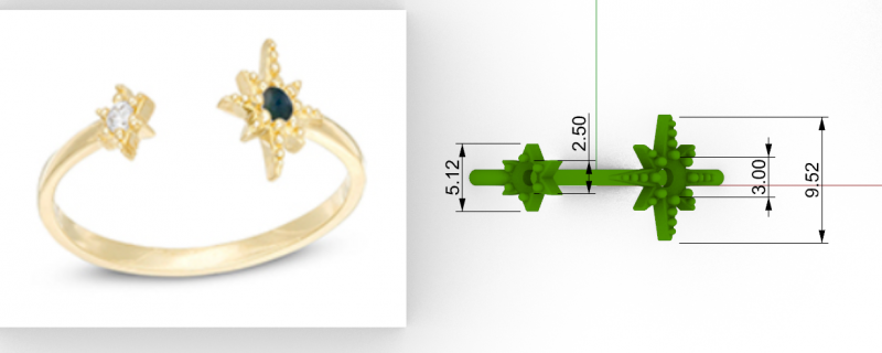 [Ozel] Unique Mood Glossy Brass Cubic Ring