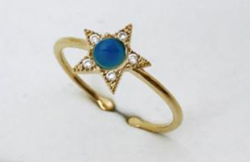 [Ozel] Layered Glossy Brass Cubic Ring