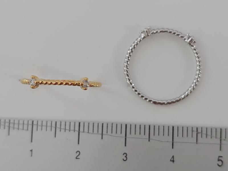 [Ozel] Shiny BRASS Cubic Zirconia Ring