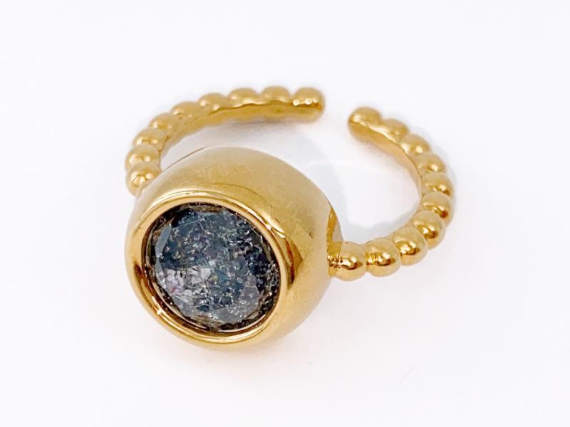 [오젤] 페미닌 유광 신주 큐빅 반지