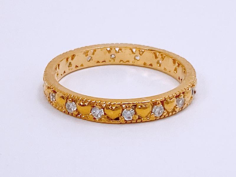 [Ozel] Romantic Mood Glossy Brass Cubic Ring