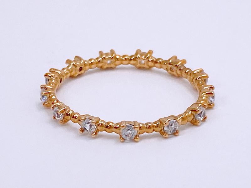 [Ozel] Casual Mood Glossy Brass Cubic Ring