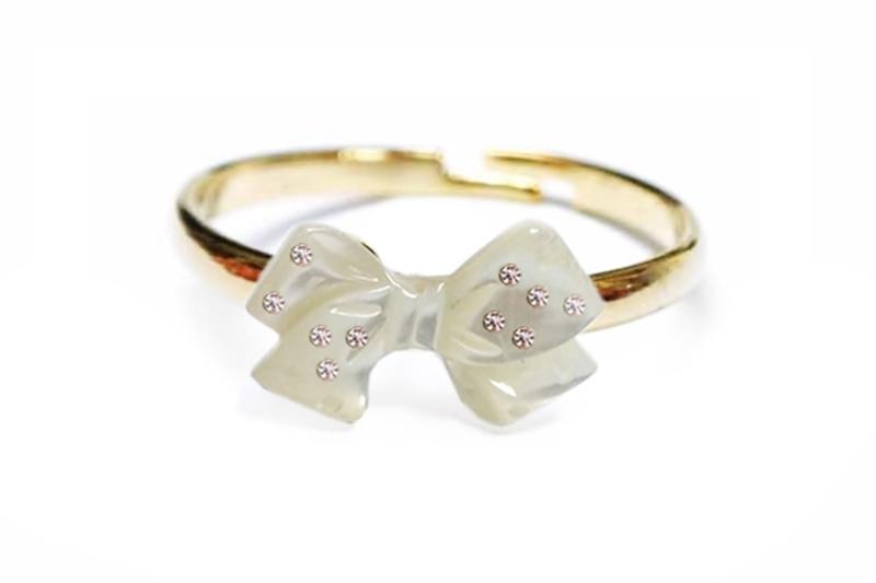 [Ozel] Statement Look Glossy Brass Ring
