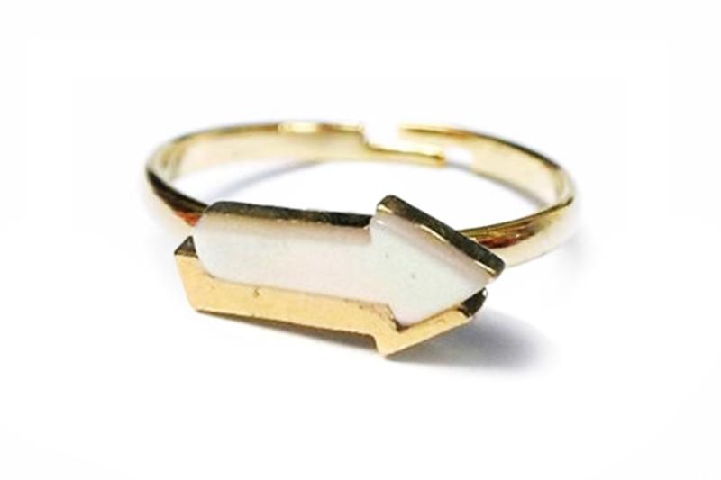 [Ozel] Feminine Glossy Brass Ring