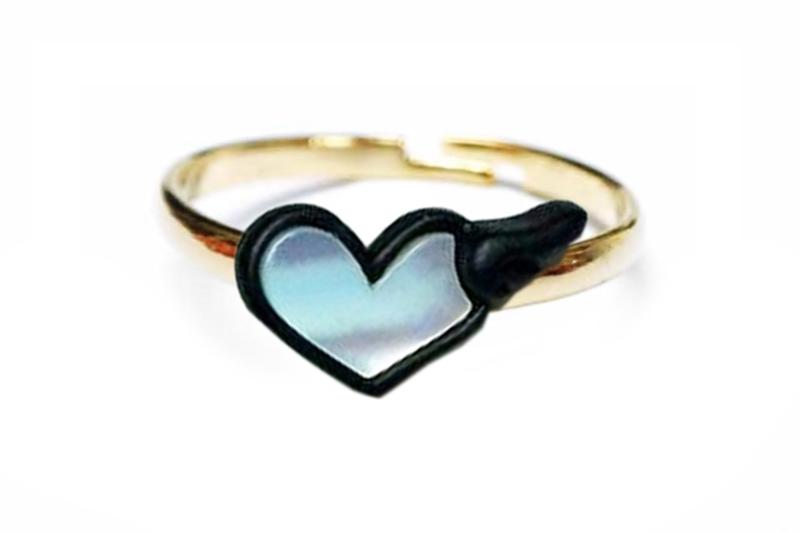 [Ozel] Statement Look Glossy Brass Ring